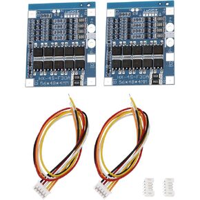The Lord of the Tools 2Pcs LiFePo4 BMS 4S 30A 12.8V Protection Board Battery Balance Protection Board BMS PCB 18650 Charging Circuit Protection Board Suitable for Electric Motorcycles
