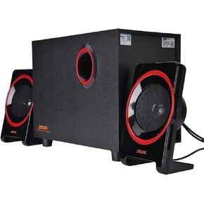 Fosa Wooden Computer Speaker, Portable Wood Mini USB 2.1 Wired Speakers HiFi Bass Music Player with Subwoofer, Vintage Retro Classic Speaker Sound System for Desktop PC, Laptop,