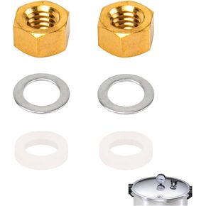 Pressure Cooker Gauge Fastener Pack for Presto, 82248 Gauge Gasket Replacement Parts for Pressure Canner Steam Gauge 85772 82237 8212, Provides Tight Seal for Accurate Pressure Readings - 2 sets