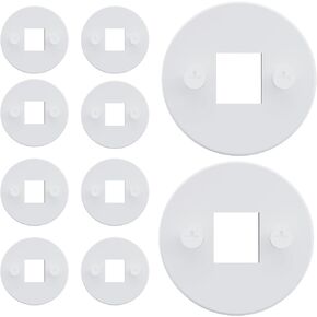 Mini 1 Port Keystone Wall Plate, Keystone Wall Plate, Keystone Jack Wall Plate, Mini Keystone Plate 1 Port, Keystone Wall Plate for Keystone Connectors (10 Pack)
