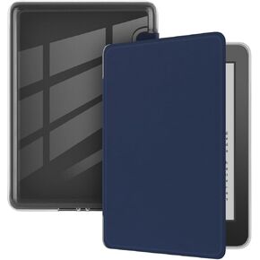 Case for 6" Kindle Paperwhite (10th Generation-2018 Release), Ultra Clear Soft Flexible Transparent TPU Back Cover with Auto Sleep/Wake for Kindle Paperwhite (Model NO. PQ94WIF), Dark Blue
