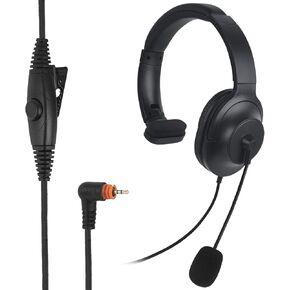 2.5mm 1-Pin Sound Reducing Overhead Headset with Boom Mic Noise Cancelling Radio Headphone for SL300 SL4000 SL3500 SL3500e SL7550 SL7550e SL7580 SL7580e TLK100 Walkie Talkie One-Ear Side