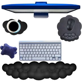 Cloud Wrist Rest for Mouse and Keyboard – Ergonomic Cloud Shape Memory Foam Cushion for Office, and Memory Foam Keyboard - Mouse Pad with Wrist Support - for Office, Gaming & Typing