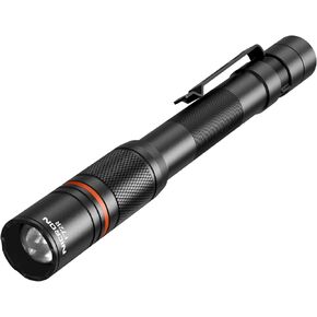 NICRON F72R Pen Light, Pocket Flashlight with Clip,5 Modes 450 lumens Mini Rechargeable Flashlight Including Batteries, Focusing penlight ipx4 Waterproof for Work