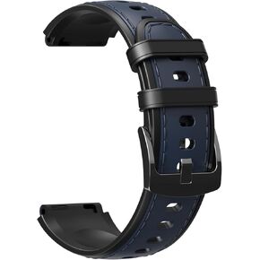 MIDDOW Watch Bands for Men, 22mm Universal Silicone Sports Business Style Waterproof Watch Band, Compatible with Various Smartwatches (Blue)