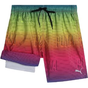 PUMA Mens Swim Trunks - Quick Dry Athletic Performance 8" Inseam Swimming Trunks for Men with Mesh Compression Liner in Kuwait