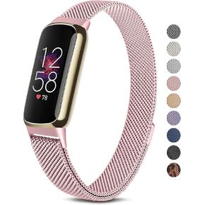 الفرقة المعدنية لـ Fitbit Luxe Bands Women Men ، Feather Stains Steflable Straps Fands for Fitbit Luxe/Luxe Special Edition Tracker