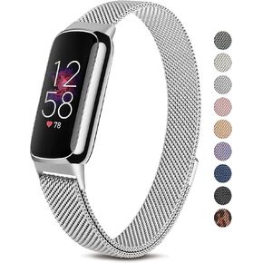 Metal Band for Fitbit Luxe Bands Women Men, Stainless Steel Adjustable Straps Replacement Bands for Fitbit Luxe/Luxe Special Edition Fitness Tracker in Kuwait