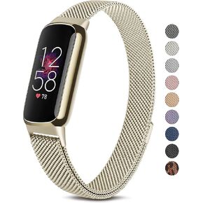 Metal Band for Fitbit Luxe Bands Women Men, Stainless Steel Adjustable Straps Replacement Bands for Fitbit Luxe/Luxe Special Edition Fitness Tracker in Saudi Arabia