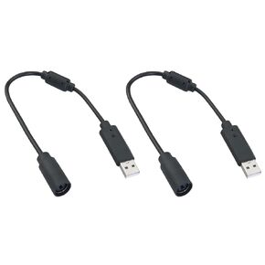 2PCS USB Connection Conversion Cable USB Split Cable Data Transfer Cable Adapter Game Console Wired Joystick Connection Conversion Cable for Controller Connection to PC Black