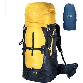 Aerofit 60L المعادن الداخلية والألياف إطار الظهر على الظهر للمشي لمسافات طويلة حقيبة التخييم حقيبة التخييم