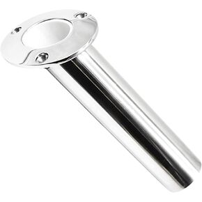 MARINE CITY Heavy Duty 316 Grade Stainless Steel Deluxe Rod Holders Flush Mount Fishing Rod Pole Holders with Drain 30 Degree for Marines – Boats – Yachts – Ships