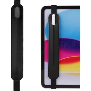 Vegan Leather Pen Case, Tablet Touch Pen Holder, Capacitive Pencil Holder, Tablet Pen Storage, Elastic Band Pen Case, for Most Touch Pens. (Black)