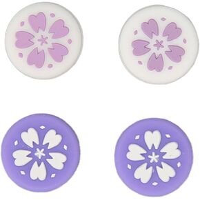 4Pcs Silicone Thumb Grip for Switch for Switch Lite for Switch OLED, Anti Slip & Anti Scratch Replacement Joystick Covers, Joystick Cover Set (Violet)