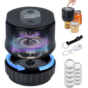 Mason Jar Vacuum Sealer - Electric Mason Jar Vacuum Sealer Kit for Wide Mouth and Regular Mouth, Everjar - Mason Jar Vacuum, Vacuum Sealing Machine for Food Storage Storage Freshness
