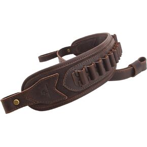 TAS TROST Handmade Leather Rifle Sling Ammo Ammo Rafle Rifle Rifle Trap For Shooting.30-30 .45-70 .308 .22LR 12GA