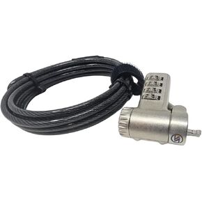 Black Universal Notebook Laptop Combination Lock Security Cable for Kensington Wedge Nano and Most Other Security Slots