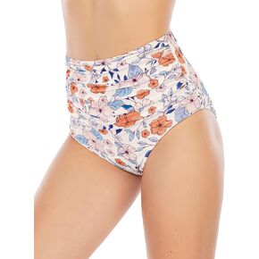 American Trends High Waisted Bikini Bottoms Ruched Tummy Control Swimsuits Bottoms Sexy Swim Bottom Bathing Suits for Women