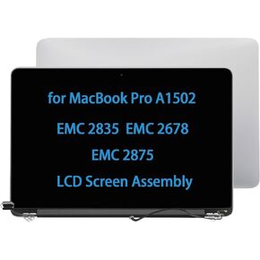 13" Screen Replacement for MacBook Pro A1502 EMC 2835 EMC 2678 EMC 2875 Late 2013 Mid 2014 Early 2015 Retina Display LCD Screen Complete Full Top Assembly Kit