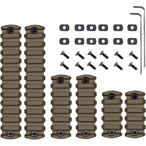 GOTICAL - 6 Pack Rails, Mlok 13, 7 & 5 Pack of 2 Each, Mlok 12 Screws and 12 Nuts