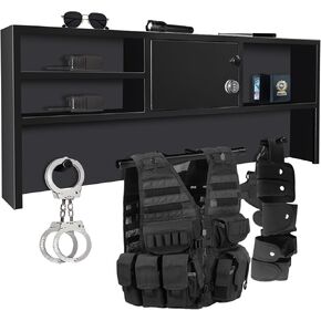 Montex Police Gear Rack Wall Mounted, Law Enforcement Accessories, Police Officer Gifts, Police Academy Graduation Gifts, Plate Carrier Hanger