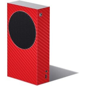 MightySkins Carbon Fiber Skin Compatible with Xbox Series S - Solid Red | Protective, Durable Textured Carbon Fiber Finish | Easy to Apply and Change Styles | Made in The USA