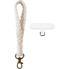 Boho Macrame Phone Wrist Strap for smartphone case, Cell Phone Lanyard with Tether Tab For iPhone and Samsung