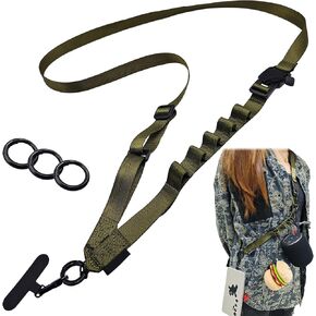 Long Phone Lanyard Adjustable Neck Strap, Universal Cellphone Crossbody Charm Chain, Anti Theft Shoulder Lanyards for iPhone Keys ID Holder Travel Valentine's Day Gift, w/ 3 Carabiner Clips