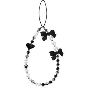 Phone Charms Y2K Phone Strap Charm Beads Phone Charm Strap Charms for Phone Case Butterfly Beaded Phone Bracelet Strap Wrist Strap Lanyard Cute Handmade Flower Wrist Beads Chain for Women