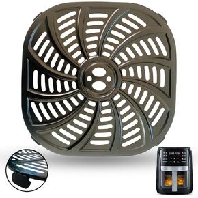 6QT Air Fryer Tray for Gourmia GAF616 Air Fryers, Upgraded Double Layer Non-stick Coating Air Fryer Grill Pan Crisper Plate Rack Grate Shelf for 6QT Gourmia Air Fryer, Dishwasher Safe