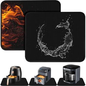 2PCS Heat Resistant Mat for Air Fryer Deep Fryer Toaster Oven, 16 x 20in Hot Pads for Kitchen Heat Resistant Mats for Countertop, Fireproof Silicone Kitchen Counter Countertop Protector Mat