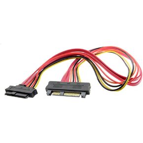 NFHK SAS Hard Disk Drive SFF-8482 SAS Cable 29Pin Male to Female Extension Cable 0.5m with Power 22Pin+7Pin