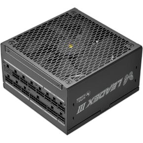 Super Flower Leadex III ATX 3.1 850W Cybenetics Gold Certified ، 80+ Gold ، 10 سنوات ضمان ، وضع Eco شبه بدون فاعل ، مروحة FDB مع عمود النحاس ، مزود طاقة وحدات كاملة ، SF-850F14 ، أسود