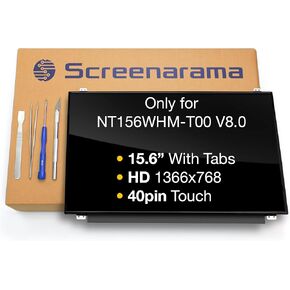 Screenarama استبدال الشاشة الجديدة لشاشة NT156WHM-T00 Oncell Touch ، HD 1366x768 ، Glossy ، شاشة LCD LED مع أدوات