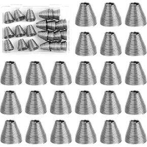 OROOTL Ballyhoo Bait Springs, 24pcs Stainless Steel Bait Rigging Springs for Ballyhoo Rigs Saltwater Ballyhoo Bait Accessories for Offshore Trolling Fishing Size S