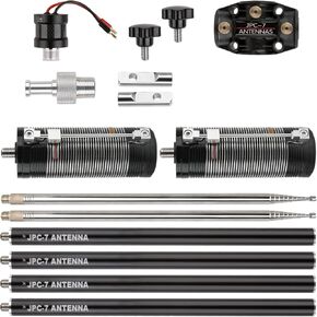 JPC-7 Portable HF Antenna for Ham Radio 7MHz-50MHz, 100W High Gain Radio Shortwave Antenna with Slide Regulator,Waterproof Hf Vertical Antenna Suitable for Field/Emergency/Training/Outdoor
