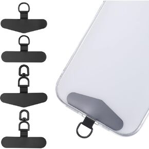 4 Pack Metal Phone Tether Tab, Universal Phone Lanyard Patch, Heavy Duty Phone Strap Connector Cellphone Lanyard Pad