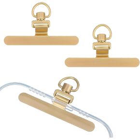 Lusofie Phone Tether Tab 2pcs 360° RotatableUltra-thinCell Phone Lanyard Tab 0.2mm Universal Metal Phone Lanyard Tab Replacement Part for All Full Phone Cases Black
