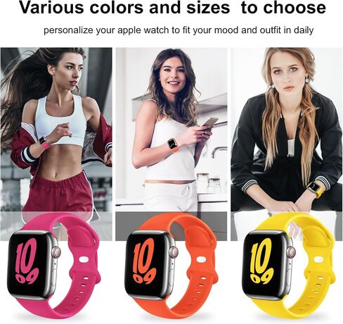 (حزمة 6) نطاقات رياضية متوافقة مع Apple Watch Band 38mm 40mm 41mm 42mm 44mm 45mm 46mm 49mm Silicone Iwatch Band Ultra 2/Ultra SE Series 10 9 8 7 6 5 4 3 2 1 نساء الرجال in Saudi Arabia