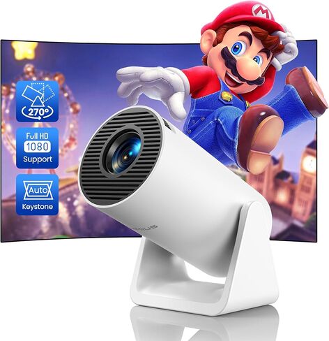 جهاز عرض صغير مع WiFi و Bluetooth ، دعم الفيلم المحمول في الهواء الطلق 1080 بكسل ، جهاز عرض Auto Keystone Home ، Wimius S27 Renended (متجدد) in Saudi Arabia