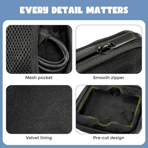 Procase Hard Carry Case for Samsung T9 Solid State Drive ، حقيبة منظمات سفر تخزين EVA المقاومة للصدمات لـ T9 SSD 1TB 2TB 4TB USB 3.2 -LBACK in Kuwait