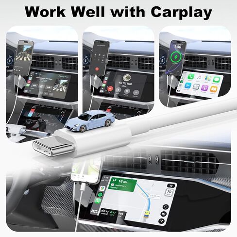 كابل CarPlay 3ft+6ft لأجهزة iPhone 15/16 ، 15 Pro Max/15 Plus ، هاتف Samsung Color in Saudi Arabia