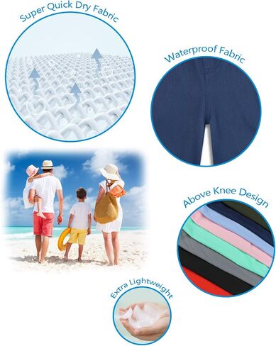 QRANSS Boys Swim Trunks with Compression Liner,No Mesh Anti-Chafing Comfy Swimming Trunks with Boxer Brief Liner,Size 6-20 in Saudi Arabia