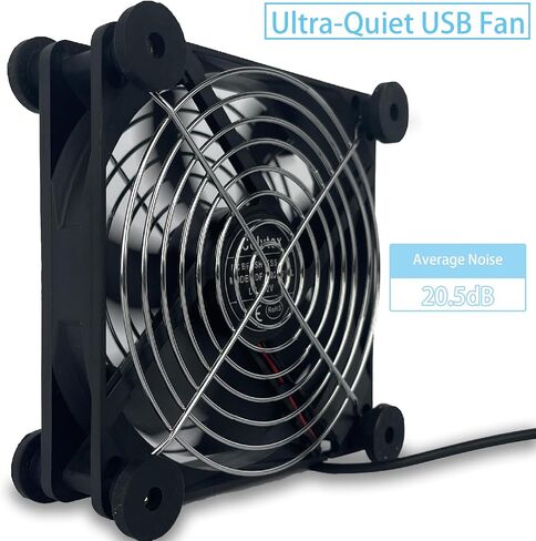 مروحة USB 120 مم - مروحة التبريد الصامتة 120 ملم ، 2000 دورة في الدقيقة 3 مروحة قابلة للتعديل لمستقبل Tablet TV DVR Xbox Computer Cabinet Component Component ، 1 Pack in Saudi Arabia