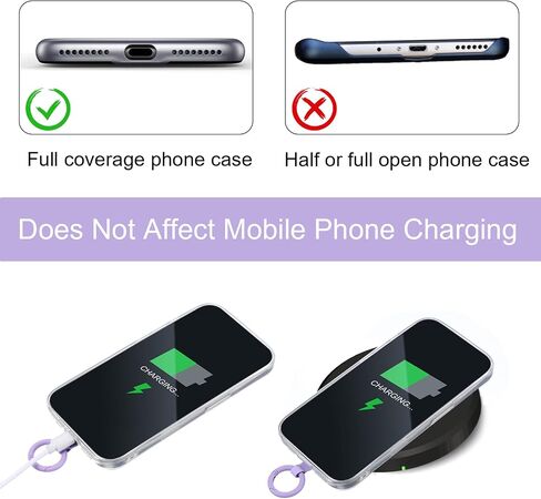 4 Pcs Phone Tether Tab, Universal Phone Lanyard Pads, Phone Strap Pad with Metal Spring Rings Connector Phone Strap in Saudi Arabia