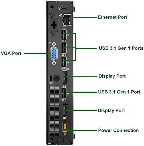 Lenovo ThinkCentre M910Q Tiny Desktop Computer Mini PC ، 21.5 "شاشة FHD ، مكبرات صوت RGB ، Core I5-6500 3.2 جيجا هرتز حتى 3.6 جيجا هرتز ، وذاكرة الوصول العشوائي DDR4 16 جيجا بايت ، 256 جيجا بايت SSD ، لوحة المفاتيح والفأر ، Windows 10 Pro (متجدد) in Saudi Arabia