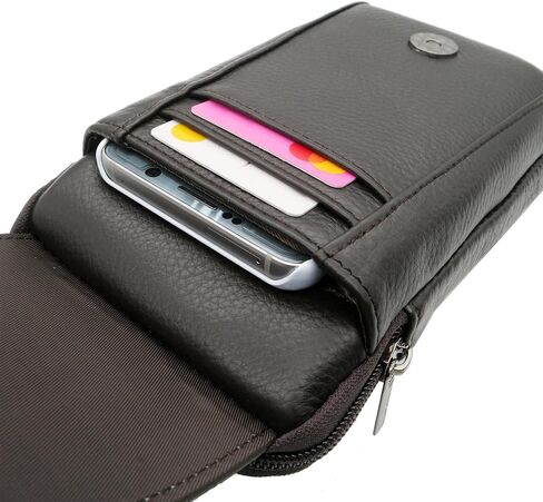 Mini Leather Messenger Bag Cellphone Shoulder Bag Pocket Money Purse Pouch Tool Bag Fanny Pack for Men Women in Kuwait