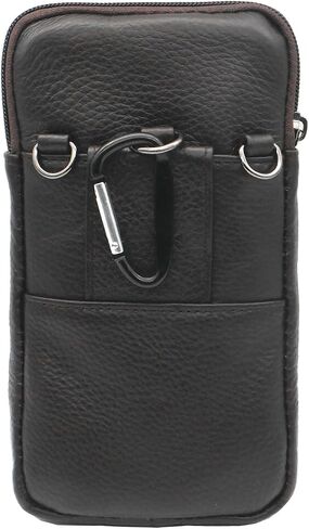 Mini Leather Messenger Bag Cellphone Shoulder Bag Pocket Money Purse Pouch Tool Bag Fanny Pack for Men Women in Kuwait
