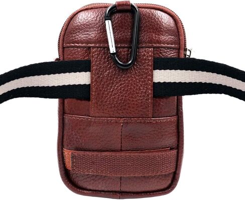 Mini Leather Messenger Bag Cellphone Shoulder Bag Pocket Money Purse Pouch Tool Bag Fanny Pack for Men Women in Kuwait