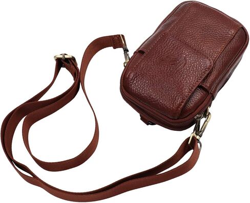 Mini Leather Messenger Bag Cellphone Shoulder Bag Pocket Money Purse Pouch Tool Bag Fanny Pack for Men Women in Kuwait